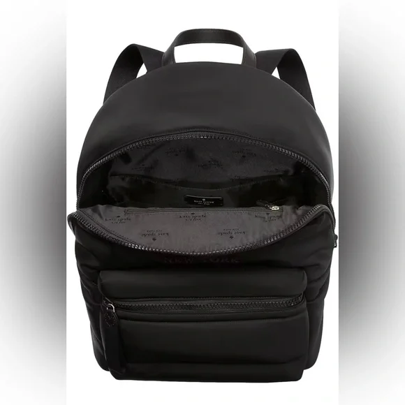 Kate Spade Ella Large Puffy Backpack In Black - Picture 10 of 11